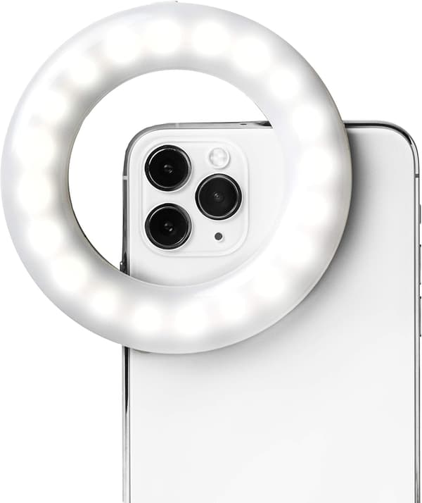 Selfie Ringlys, Lysklips for iPhone, Android og Laptopkamera | 3 Justerbare Lysmoduser
