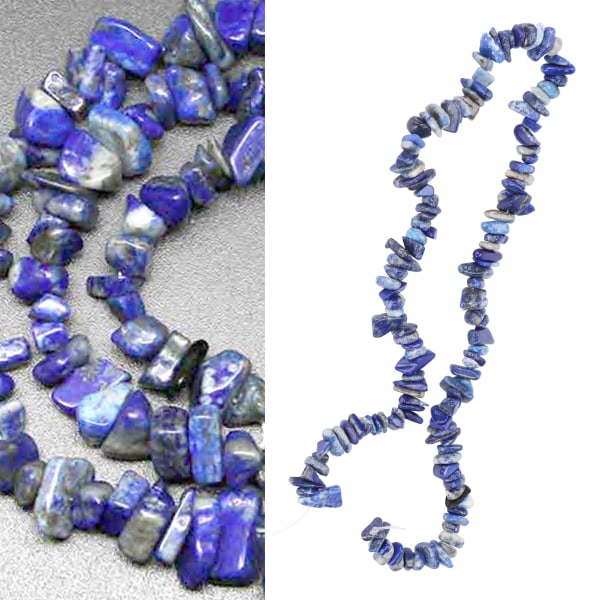 Simple smykker DIY uregelmæssige perler Unikke perler Chip vedhæng tilbehør til ring armbåndLazurite