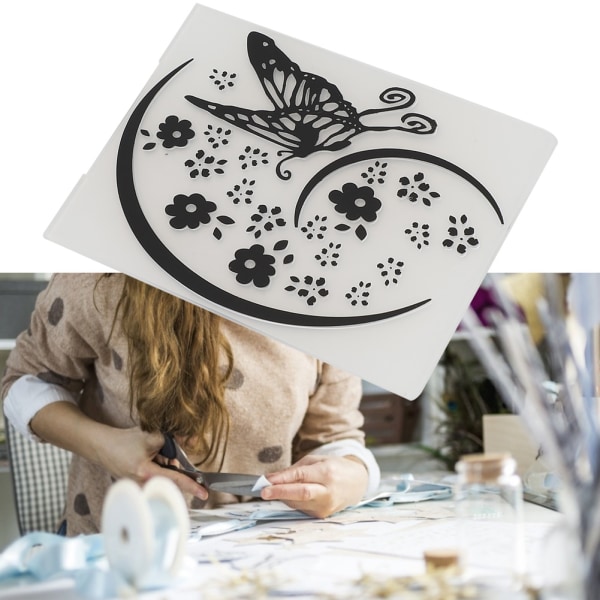 5 stk Plast preging mal for DIY Craft Card Making dekorasjon tilbehør