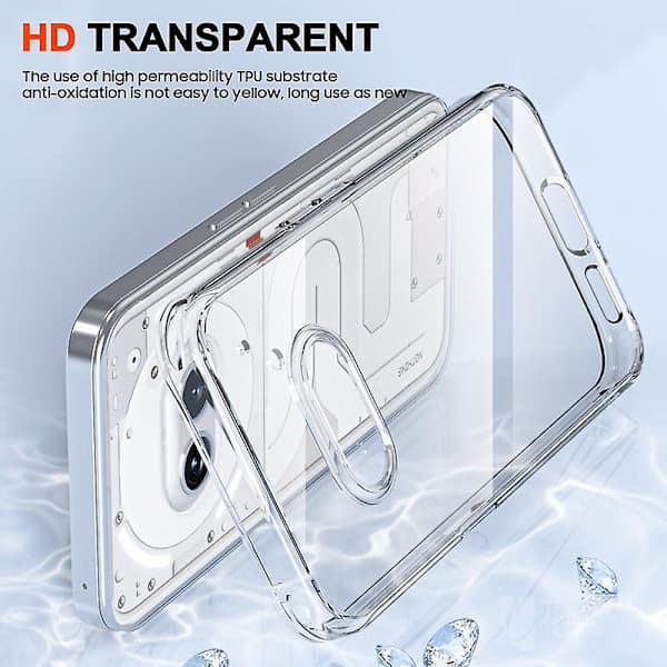 Krystallklart TPU-telefondeksel for Nothing Phone (2a) - Fallbeskyttelse