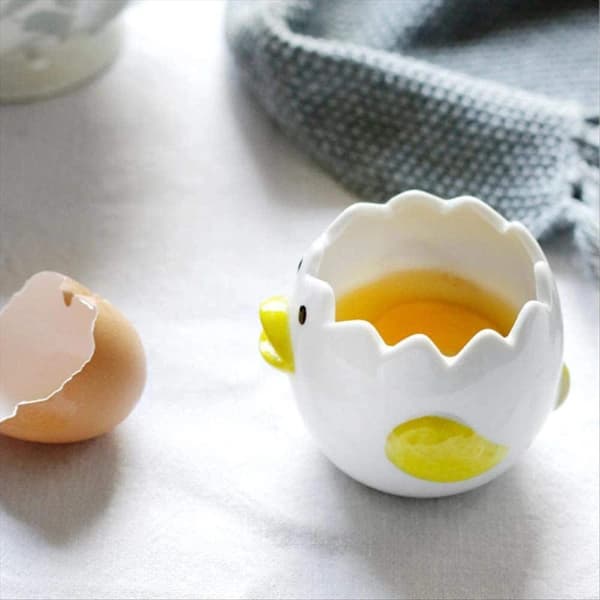 Keramisk Eggseparator Kyllingform Eggeplommeseparator Kjøkken style1