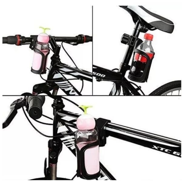 Roterbar flaskhållare för cykel, svart