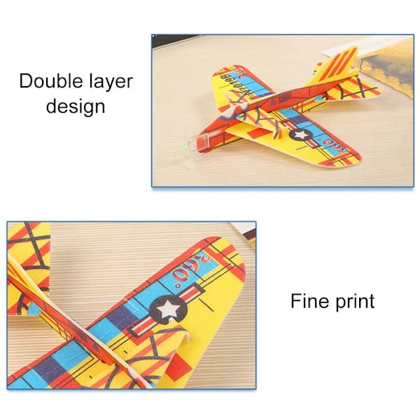 DIY Hånd Kast Flyvemaskine Flyvende Svævefly Legetøjsfly (tilfældig 5 stk)