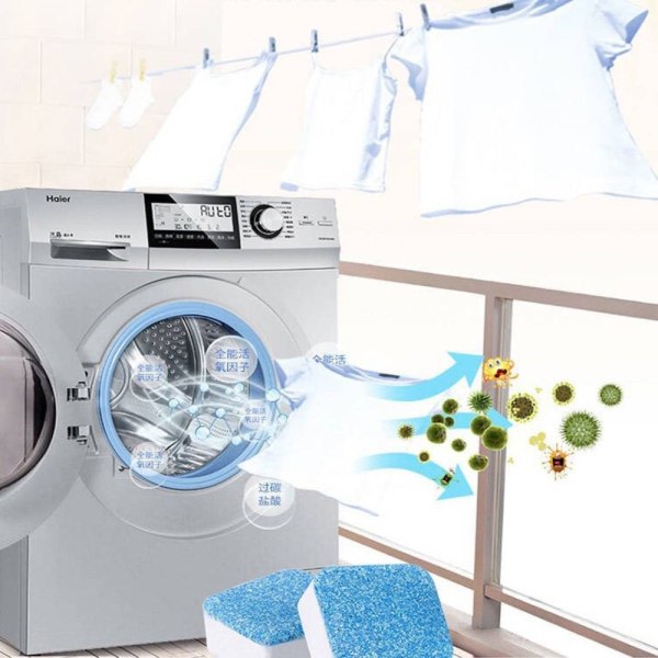 8/16 STK Vaskemaskine rengøringstabletter BLÅ 16 STK Blå 16 STK-16 STK Blue 16PCS-16PCS