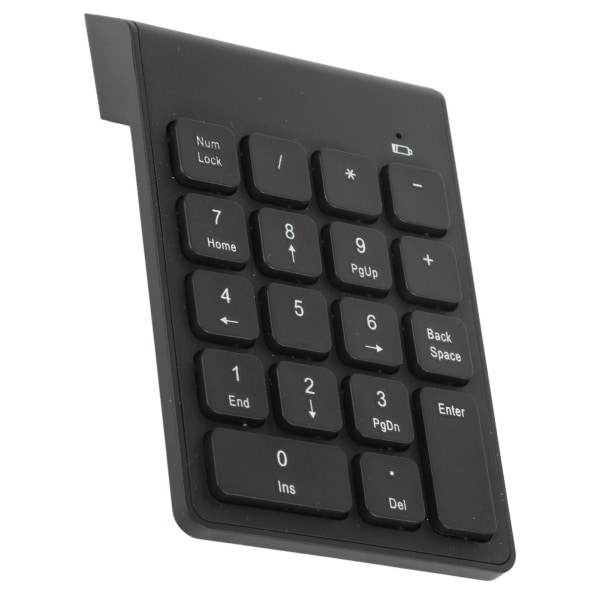 Trådløs nummerplade USB-modtager sort 18 taster Vandtæt batteridrevet numerisk tastatur til gaming kontorcomputer