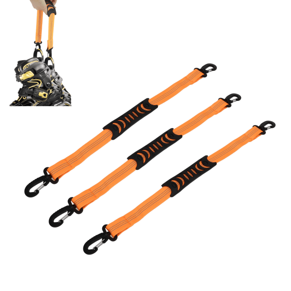 3 stk Rulleskøytebånd Nylon skistøvler Bærestropp Snowboardstøvler Bærestropp for å bære skøytesko oransje