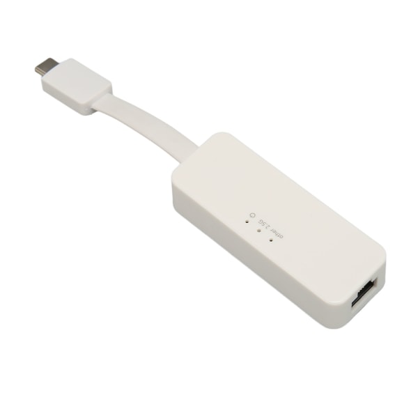 USB -RJ45-sovitin 2500M Plug and Play Kannettava laajasti yhteensopiva USB -Ethernet-sovitin kannettavalle Tablet-tietokoneelle Type C Valkoinen