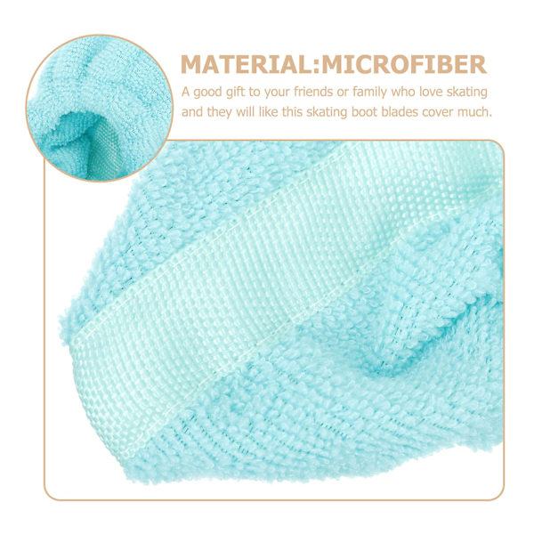 2 par skøytebeskyttere Skøyteblad Beskytter Mikrofiber Skøyteblad Beskyttelse 26x6cm—PA