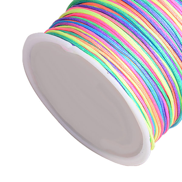 Håndlaget flettet tråd 0,8 mm kryptert fargerikt flettet tau armbåndslinje for smykkepynt DIY