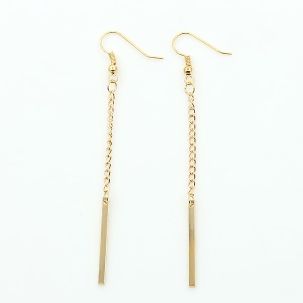 1 par ömtåliga örhängen kvinnor dam fashionabla hänge örhänge present (guld)