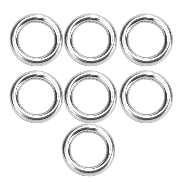 7 st metall O-ring Vattentät rostfri 304 rostfritt stål starkt bärande sömlös svetsad rund o-ring 8x30 mm