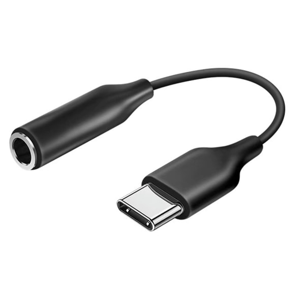 S20 Type C til 3,5 mm øretelefonkabelkonverter digital dekoding lydportadapter for Samsung Note10 A90 telefon svart