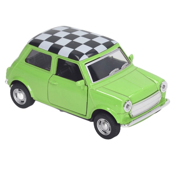 1/32 Trekk tilbake bilsimulert søt legering kjøretøymodell leketøy med åpne dører for bilmodell samling dekorasjon ornamenter Grønn