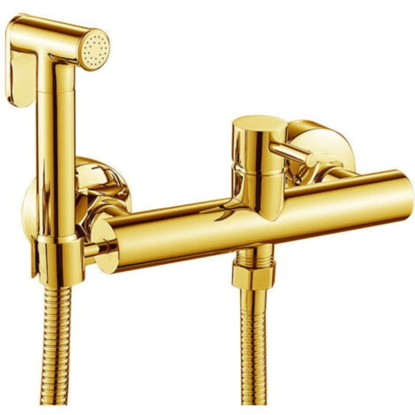 Skjult bidet brusesæt til badeværelse, håndholdt varmt og koldt vand sprøjte, varmt vand toilet, sort.pa