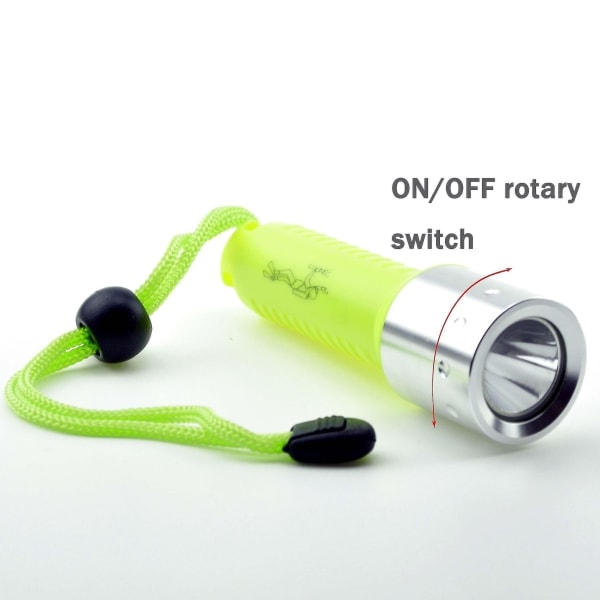 Hög Lumen LED Dyklampa Ficklampa Vattentät Undervatten Scuba Ficklampa Ljus Lampa Dykare