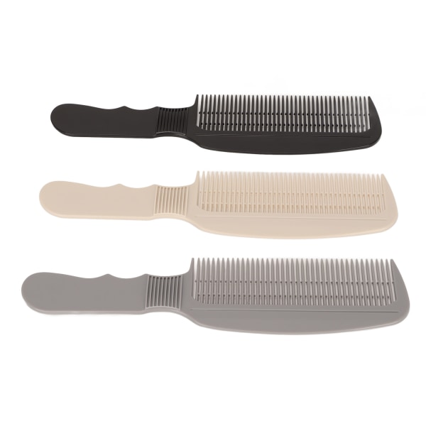 3 stk hårkam Miljøvennlig slitesterk plast uanstrengt glid Komfortabelt håndtak skjeggkam for skjeggfrisørsalong