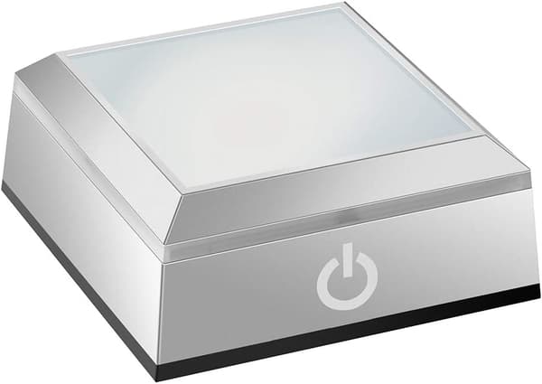 LED-lysbase til krystal 3D-glaskunst farverig oplyst
