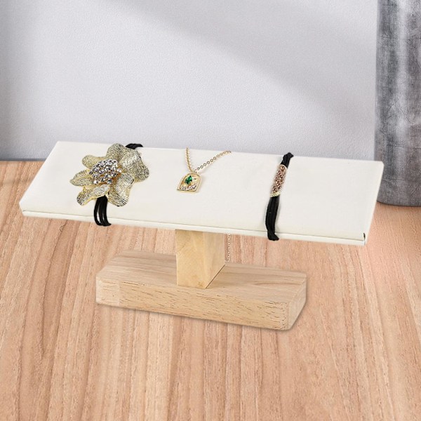 1/2 Bärbar Klockdisplayställ Smyckestorn för Sovrum Vit 20 x 6 x 8cm White 20 x 6 x 8cm 1Set