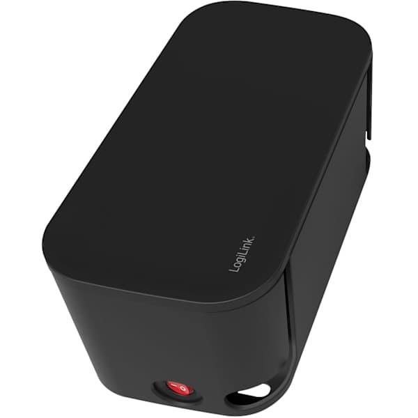 Kabelboks - Kabelgjemmer med grenuttak + USB-A/USB-C-lading Svart