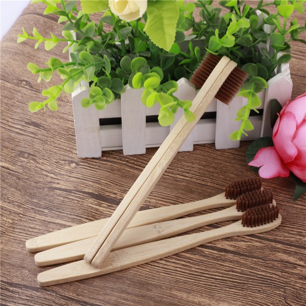 8 i 1 bambus tannbørster rengjøringsgummi Bærekraftig myk bambus tannbørster svart