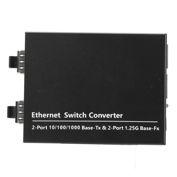 Fibersender/mottaker Plug and Play Opp til 120 km SFP til RJ45 Fiber Media Converter med LED-indikatorer 100?240V EU-plugg
