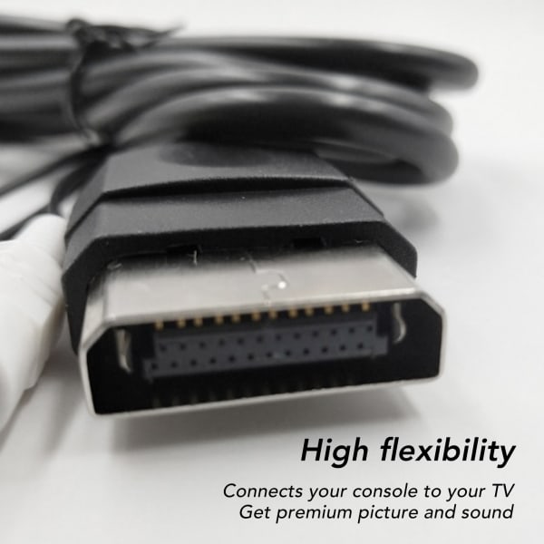 Spelkonsol AV-kabel HD Förhindra störningar Plug and Play RCA-ljudvideosladd för Xbox 5.9ft