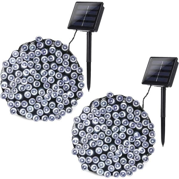 Solcellelysslynge utendørs 200 LED vanntette slynger (PA)