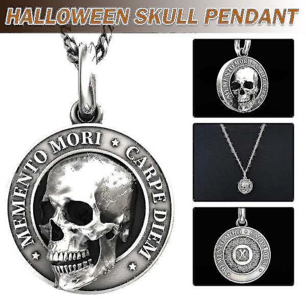 Memento Mori Pääkallo Kaulakoru Riipus Miehet Goottilainen Punk Korut Lahja Asuste