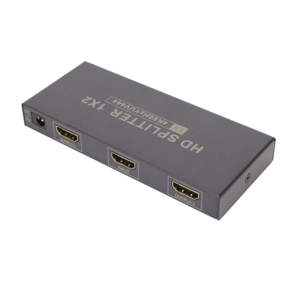 1x2 HD Multimedia Interface Splitter 4K 60Hz 18G HDCP2.2 RGB444 1 in 2 Out HD Multimedia Interface 2.0 Splitter 100?240V EU Plugg