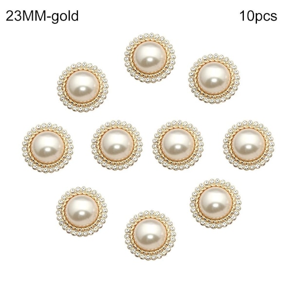 10st Pearl Clothing Knappar Skjorta Knappar GULD 23MM10ST 10ST gold