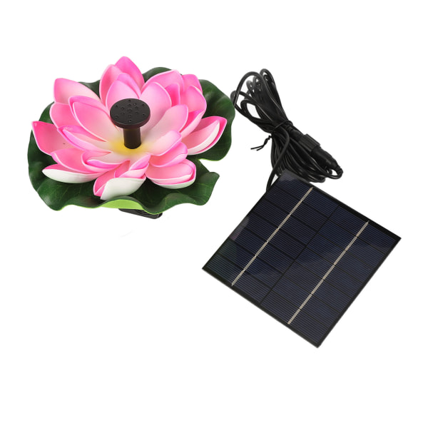 Lotus Flower Solar Vannpumpe Landskapsarbeid Flytende Solar Fuglebad Fontene for Fiskedammen Hage Patio Akvarium 1,4W