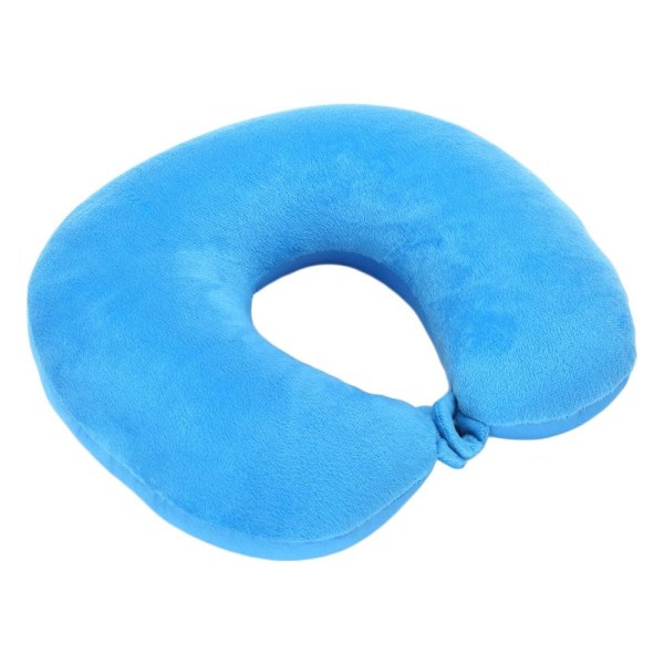 Fluffy puder U-formet rejsepude BLÅ blå blue