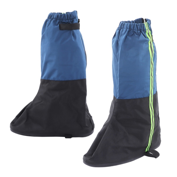 Ett par skor Cover Damasker Blå Vattentäta halkskyddsstövlar Damask med reflekterande remsa för vandring storlek XL