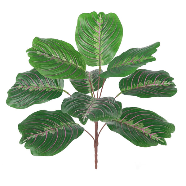 Hem för grönska Bröllopsfest Plast falska växt konstgjord växt Striped Banana Leaf
