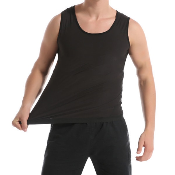 Män Man Sweat Vest Shapewear Fitness Bastu Workout Quick Dry Shapewear Västar/M