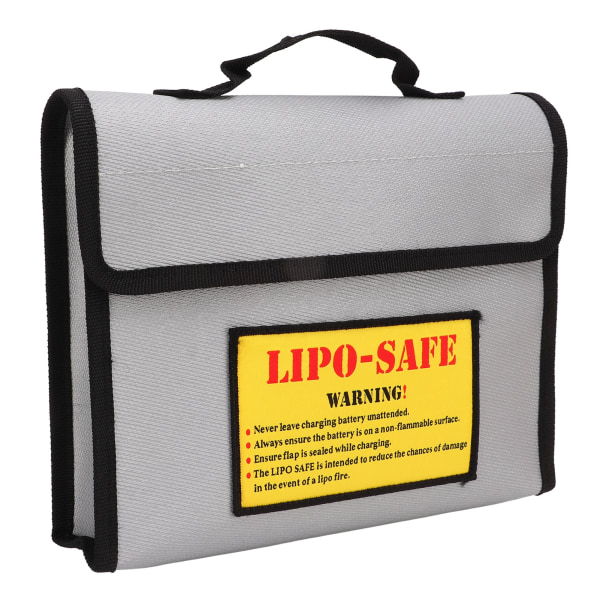 Eksplosjonssikker batteriveske Flammehemmende fibergrå brannsikker litiumbatteribeskyttelsesveske