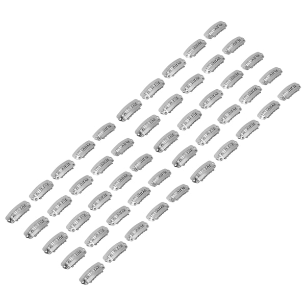 50 st Perukklämmor U-form Snap Hårklämmor Metall Perukklämmor med mjuk silikon 6 tänder rostfritt stål