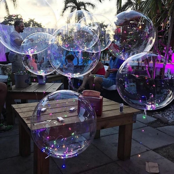 10 stk 11-24 tommer Transparent Bobo Boble Ballong Klar Oppblåsbar Luft Helium Globos Bryllup Bursdagsfest Dekorasjon Baby Shower Transparent 10pcs 20inch