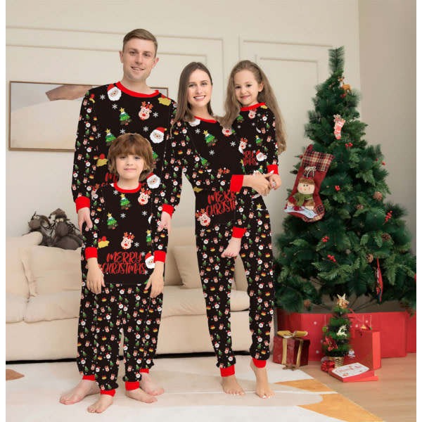Jul Familj Matchande Hemkläder Outfits Barn Pyjamas Set Xmas Pj's Clothings Dam-XL