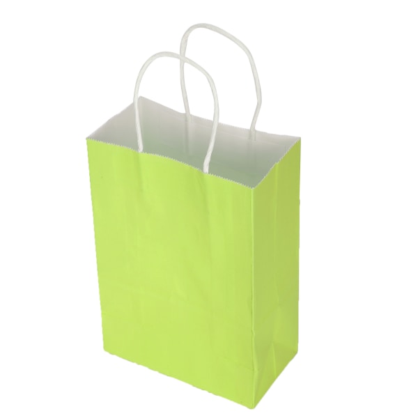 10 kpl voimapaperikassi Kannettava pakkaus lahjapussitarvike ostoksille syntymäpäiväjuhliin 15 x 8 x 21 cm vihreä