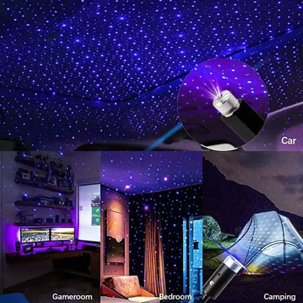 Galaxy Projektor LED Diskolampe til Bilen USB—pa