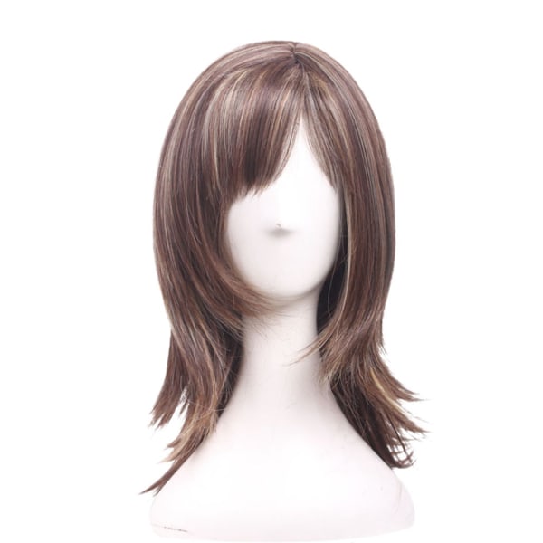 40 cm guldbrun japansk stil cosplay hår syntetisk paryk Krøllet syntetisk hår
