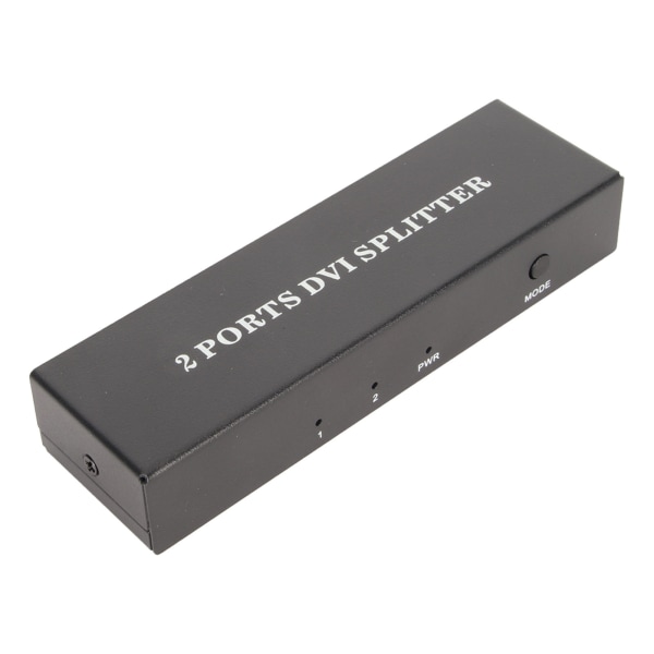1x2 DVI Splitter 1 in 2 Out Support Upplösning Upp till 1920x1440 2 Port DVI Video Splitter för PC Laptop DVR Projektor HDTV EU-kontakt