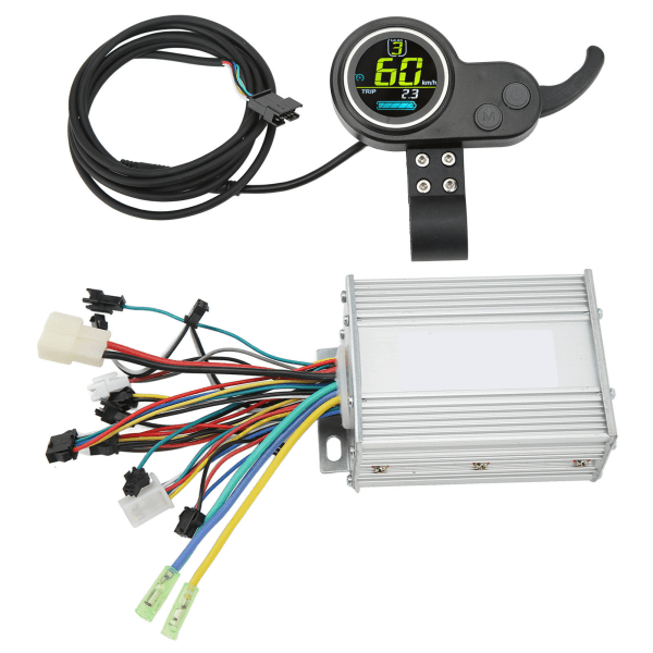 450W elektrisk skoterkontrollsats Rund LCD-skärm i färg med tumgas Elektrisk skoterkontroll för utbyte 36V 48V
