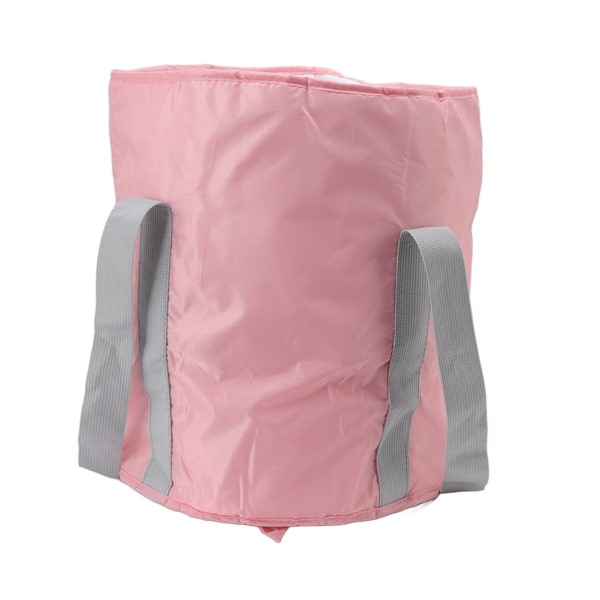 Taitettava jalkakylpy Polyesteriä kaksikerroksinen kokoontaitettava retkeilykauha säilytyspussilla ulkokäyttöön vaaleanpunaiselle