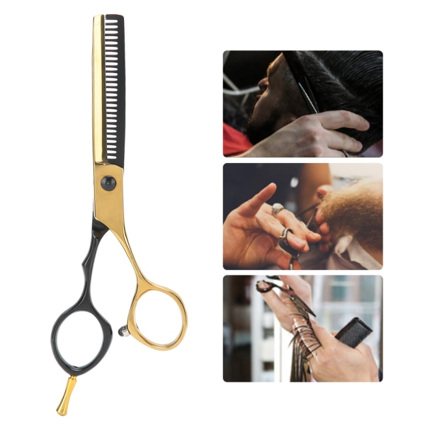 Profesjonell frisørsaks Salon hårklipping klippesaks BlackGold (5,5 tommer)(tynnende saks)
