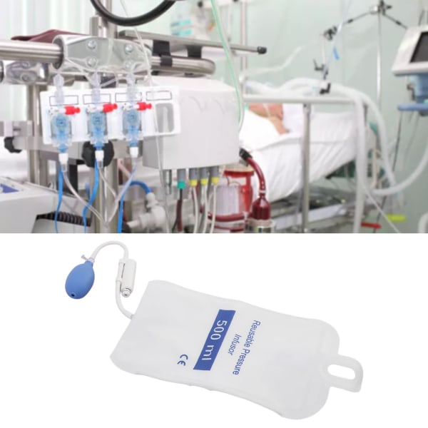 Paine-infuusiopussi TPU-ilmatiiviys, ei vuotoa monitorilla veren ja nesteen nopeaa infuusiota varten 500 ml