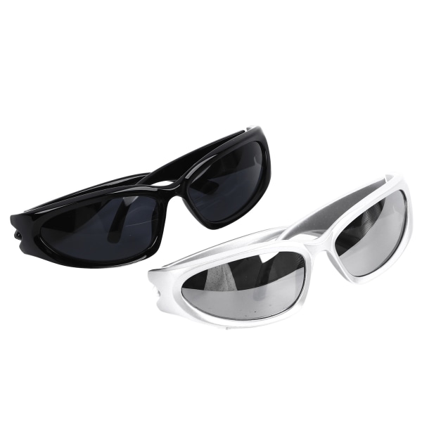 2 st Solglasögon Moderiktiga lätta vindtäta UV-skyddssportglasögon för daglig utomhussport