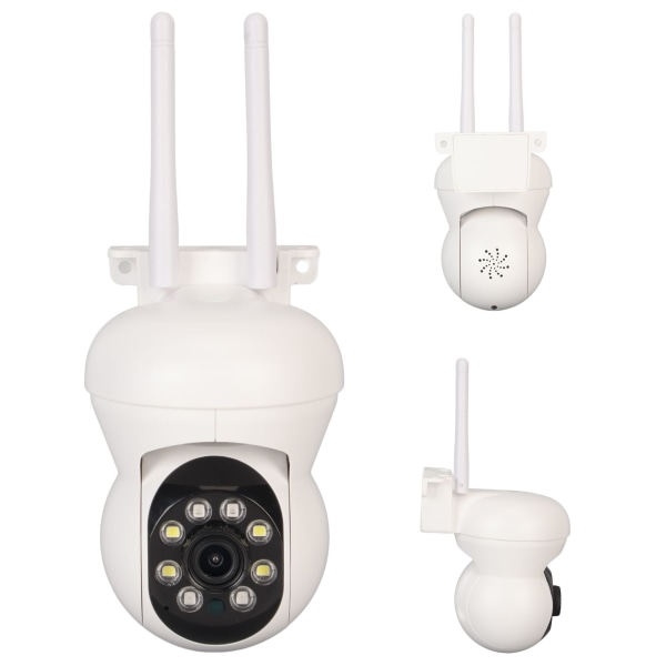 Sikkerhetskamera 2MP Wifi Utendørskamera med Color Night Vision PIR Detection 2Way Talk