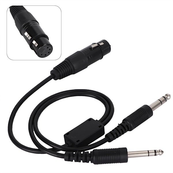 Paris_Headsetadapterkabel til Airbus XLR til GA Dual Plug 5-pin flyhovedtelefoner 0.1